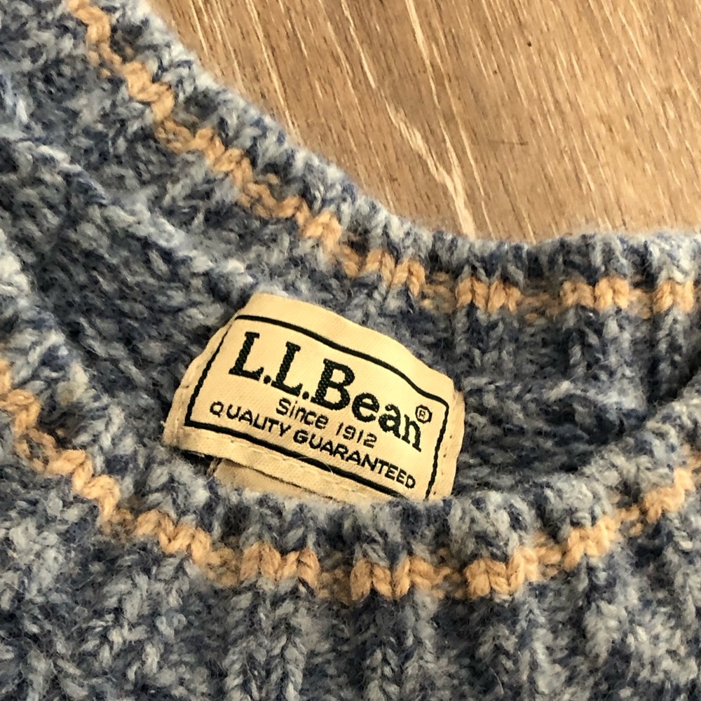Vtg 90s L.L. Bean Wool knit Sweater - Picture 6 of 7